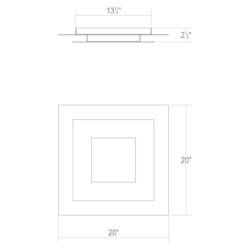 Offset 1 - Light LED Flush Mount, 3000K
