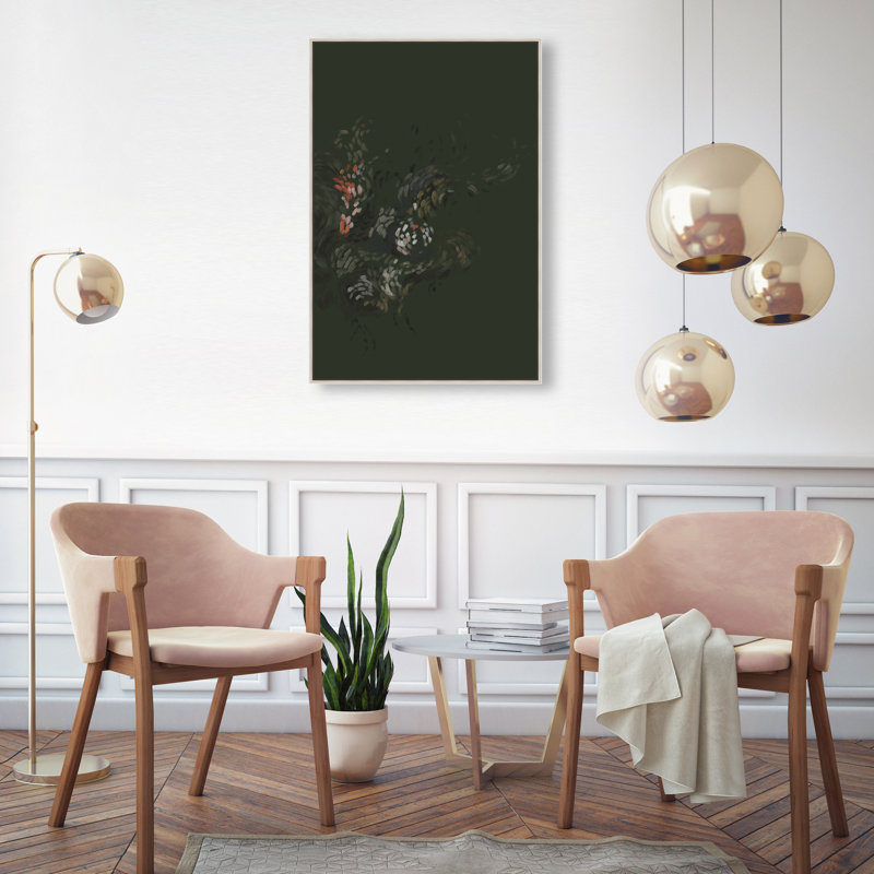 Dancing Petals II Print by Oliver Gal, 21"H x 31"W, Silver Floater Frame