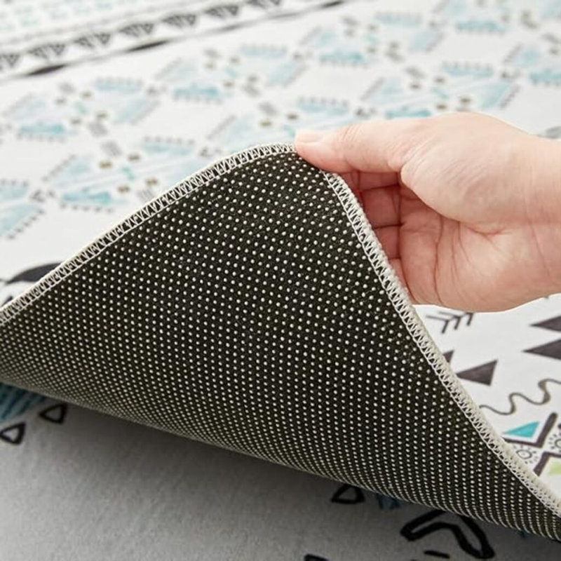 Rectangle 120 cm x 170 cm Geometric Flatweave Area Rug
