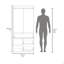 Armoire Alpine avec portes doubles, tablettes internes et barre à vêtements, noir