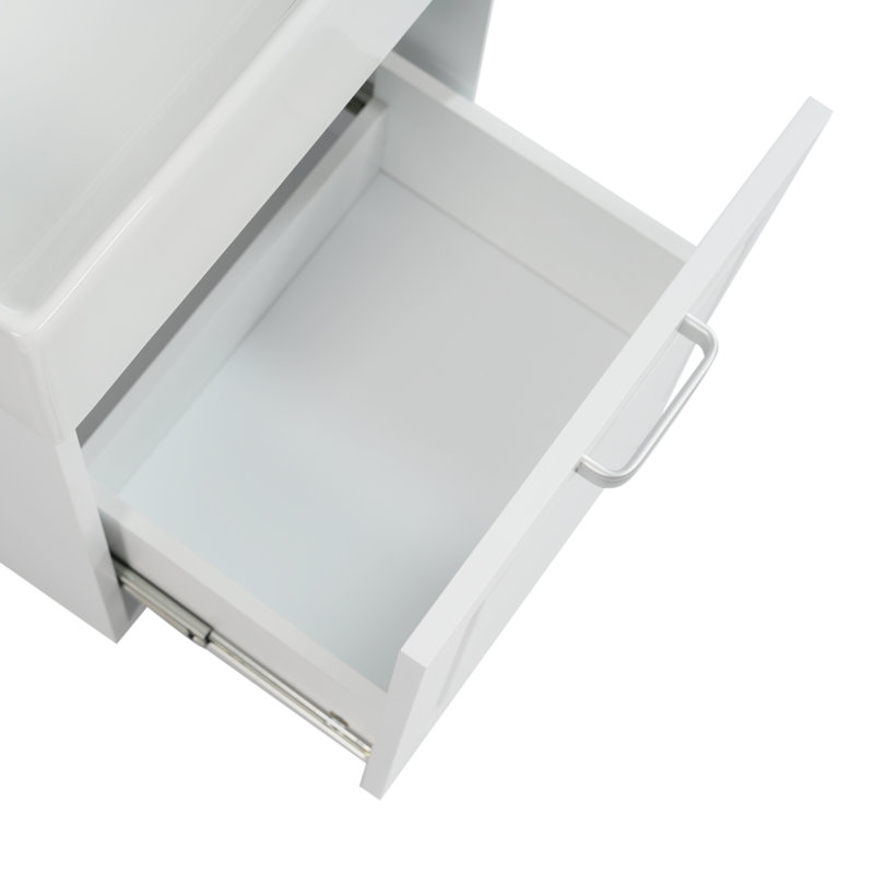 Meuble-lavabo simple mural 21,8 po avec comptoir en céramique, Blanc