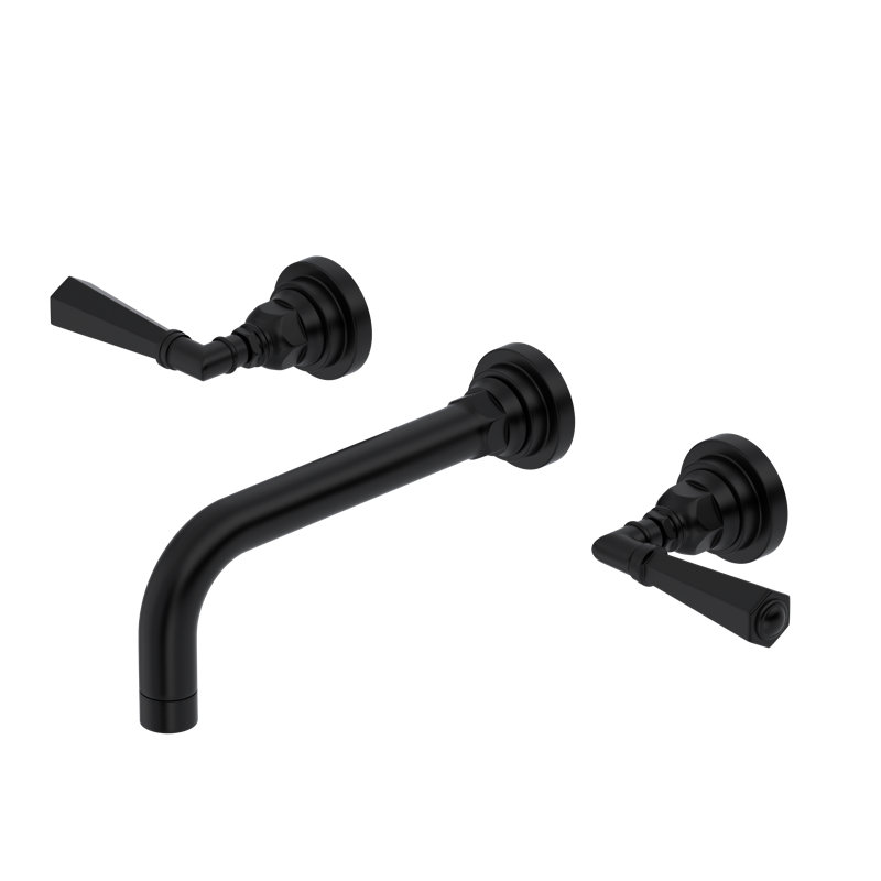 San Giovanni Wall Mounted Faucet, Polished Chrome, Lever Handle