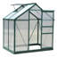 Serre pour l'extérieur, serre en polycarbonate avec gouttière et évent de toit-138449442-138449443