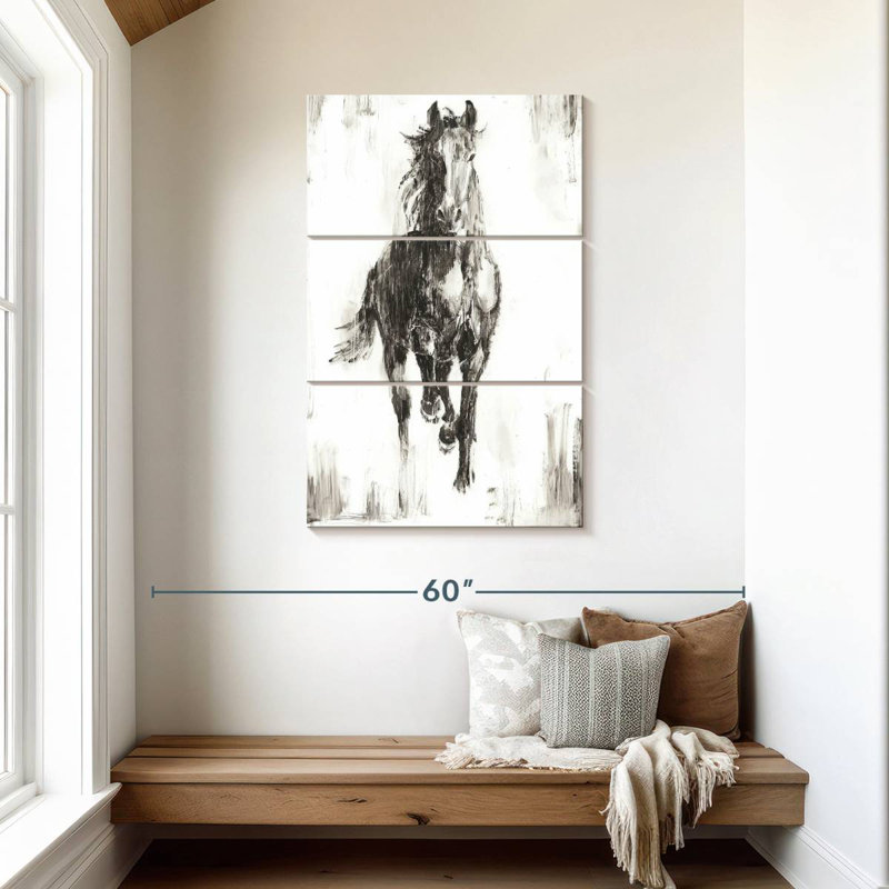 Brampt Rustic Black Stallion I, 45" H x 28" W