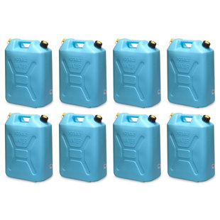 Scepter 5 Gal Military Style Water Can Container with Reversible Spout, 8 Pack (Set of 8)