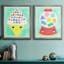 Cadre photo, ensemble de peintures sur toile