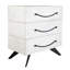  Commode blanche 3 tiroirs Marek