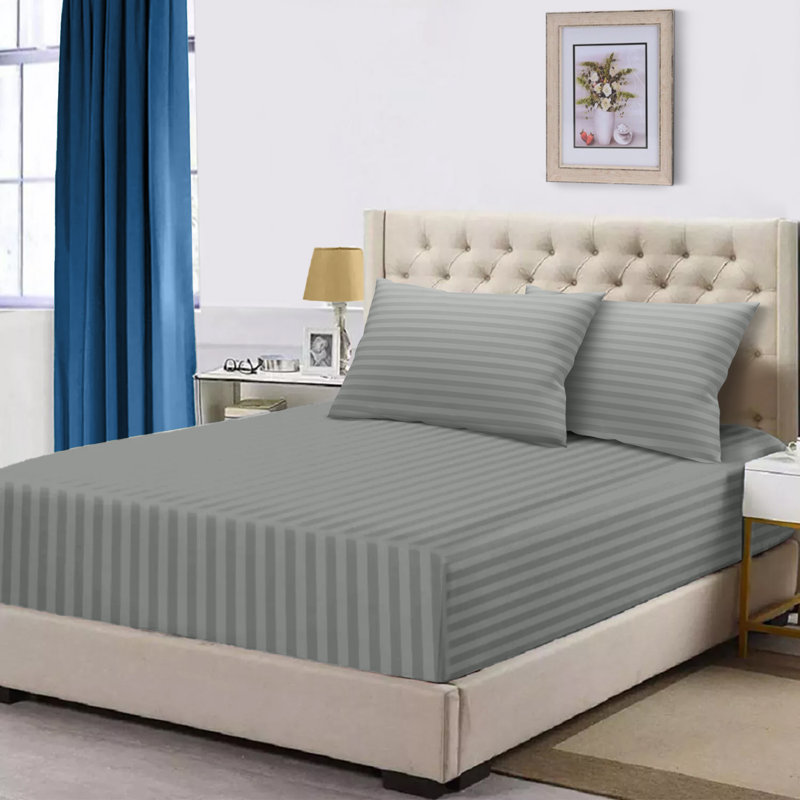 Gerde Super Soft Microfiber Extra Deep Fitted Sheet, Charcoal, Super King (180 x 200cm)