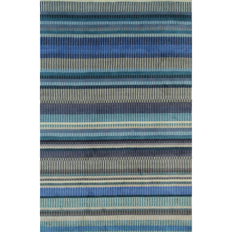 Handmade Wool Geometric Area Rug, 9' x 12'