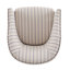 Fauteuil demi-tonneau rembourré à rayures