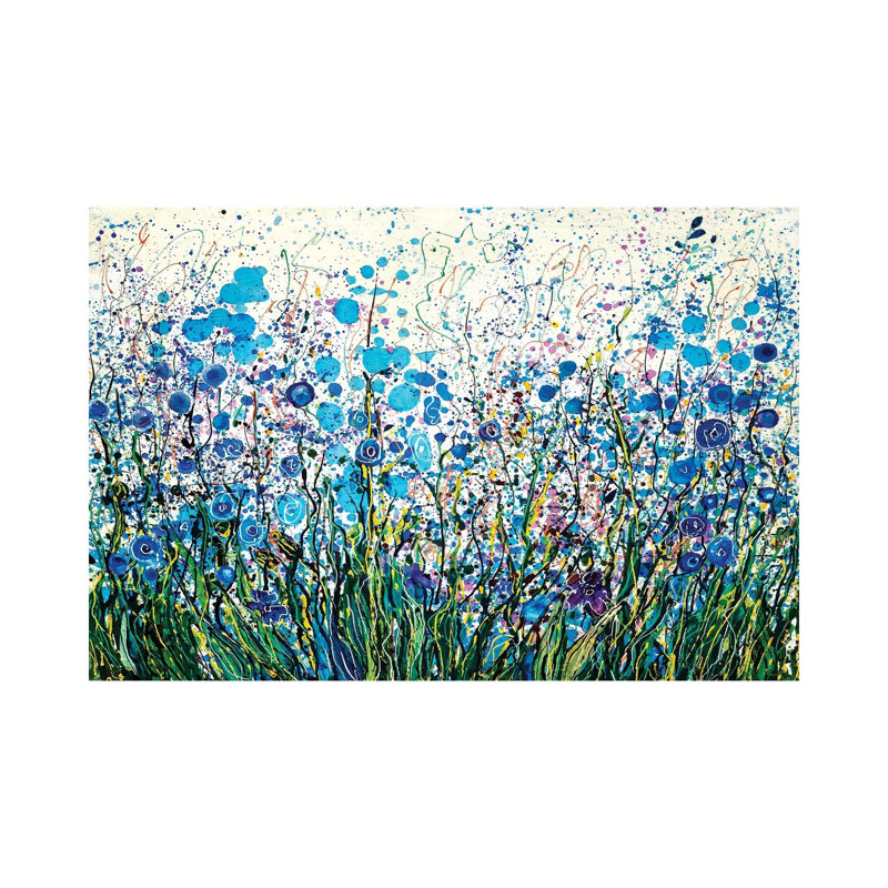 Mid Summer Meadow Flowers by OLena Art - Wrapped Canvas Painting, 101.6 cm H x 66.04 cm W x 3.175 cm D