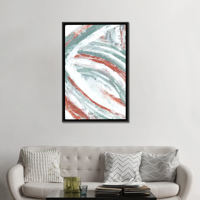 «Story Arc I» par Renée Stramel, reproduction sur toile, H 26 po x l 18 po x P 1,5 po, Toile avec cadre noir