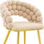 Ensemble de deux chaises d'appoint en velours beige et or-1226788335-1226788329