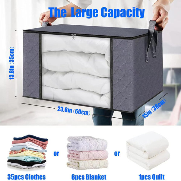 6pcs Fabric Storage Bags, Large Storage Box, Cube Organizer Bins