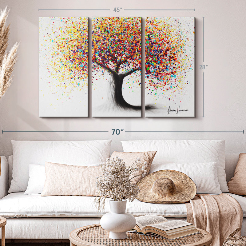 «Rainbow Soul Tree» sur, H 28 po x l 45 po x P 1,25 po