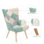 Fauteuil d'appoint avec repose-pieds, fauteuil de salon et ensemble de repose-pieds, fauteuil d'appoint confortable pour la chambre à coucher, surface en tissu Creative-921341989