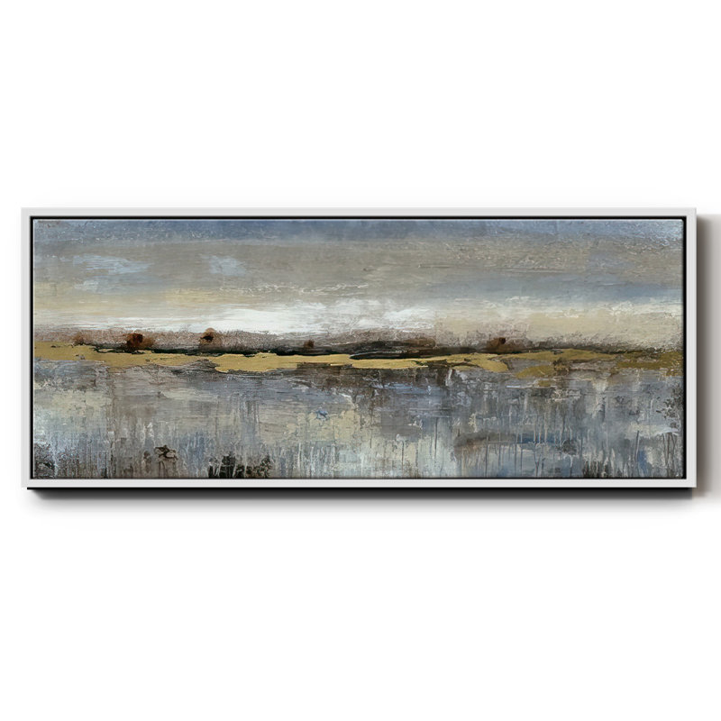 «Abstract March II», toile encadrée, Blanc, H 24 po x l 60 po x P 1,5 po