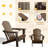Durable HDPE Adirondack Chair With Cup Holder, Weather-Resistant And Foldable For Outdoor Use-578498645