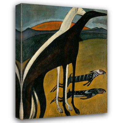 "Greyhounds" by  Amadeo De Souza-Cardoso - Gallery Wrap Canvas Wall Art