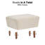 Repose-pieds rembourré moderne Kaya de 24 po-95622470