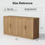 Buffet en bois avec tablettes réglables-429002698