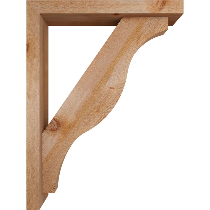 Funston Block Offset Brace Bracket, 32 x 24, 4"W Western Red Cedar (Rough Sawn)