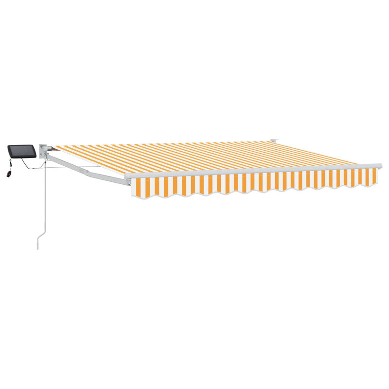 VidaXL Retractable, 300cm W x 200cm D, Yellow/White Striped