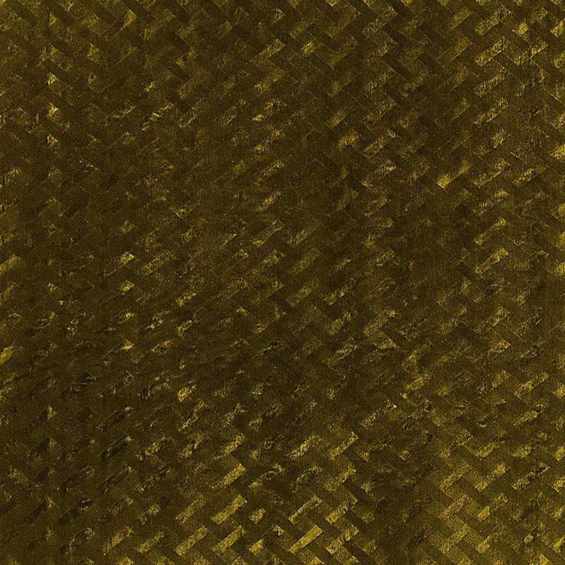 Tapis jaune Nanika Mid-Century Modern 110, Carré 7 pi