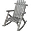 Fauteuil à bascule ergonomique gris extérieur en bois de sapin, facile à installer, idéal pour le jardin, le porche et l'intérieur. Chaise de porche en bois robuste, design élégant, doux mouvement de bascule.