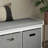 Shoe Bench with Cushion Seat, 3 Fabric Drawers for Entryway Hallway