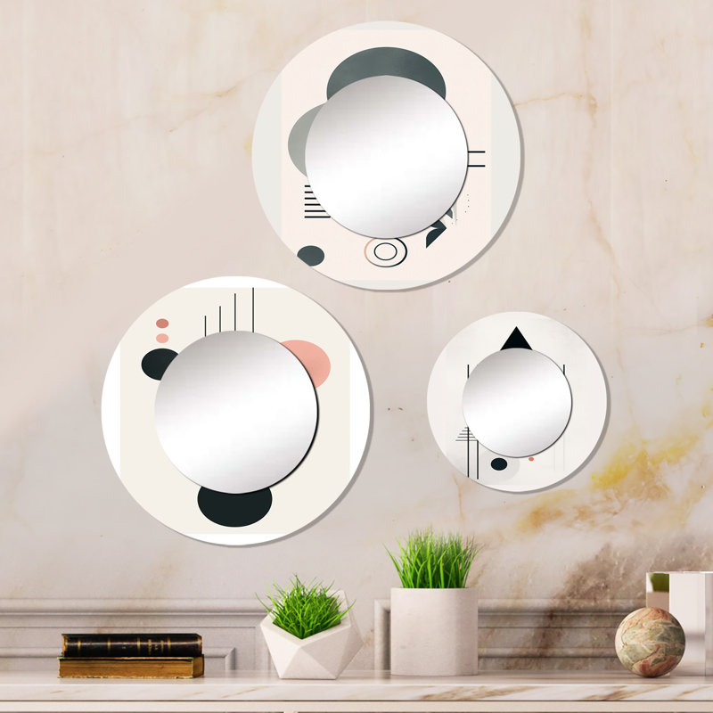 Ensemble de 3 miroirs en aluminium Abana