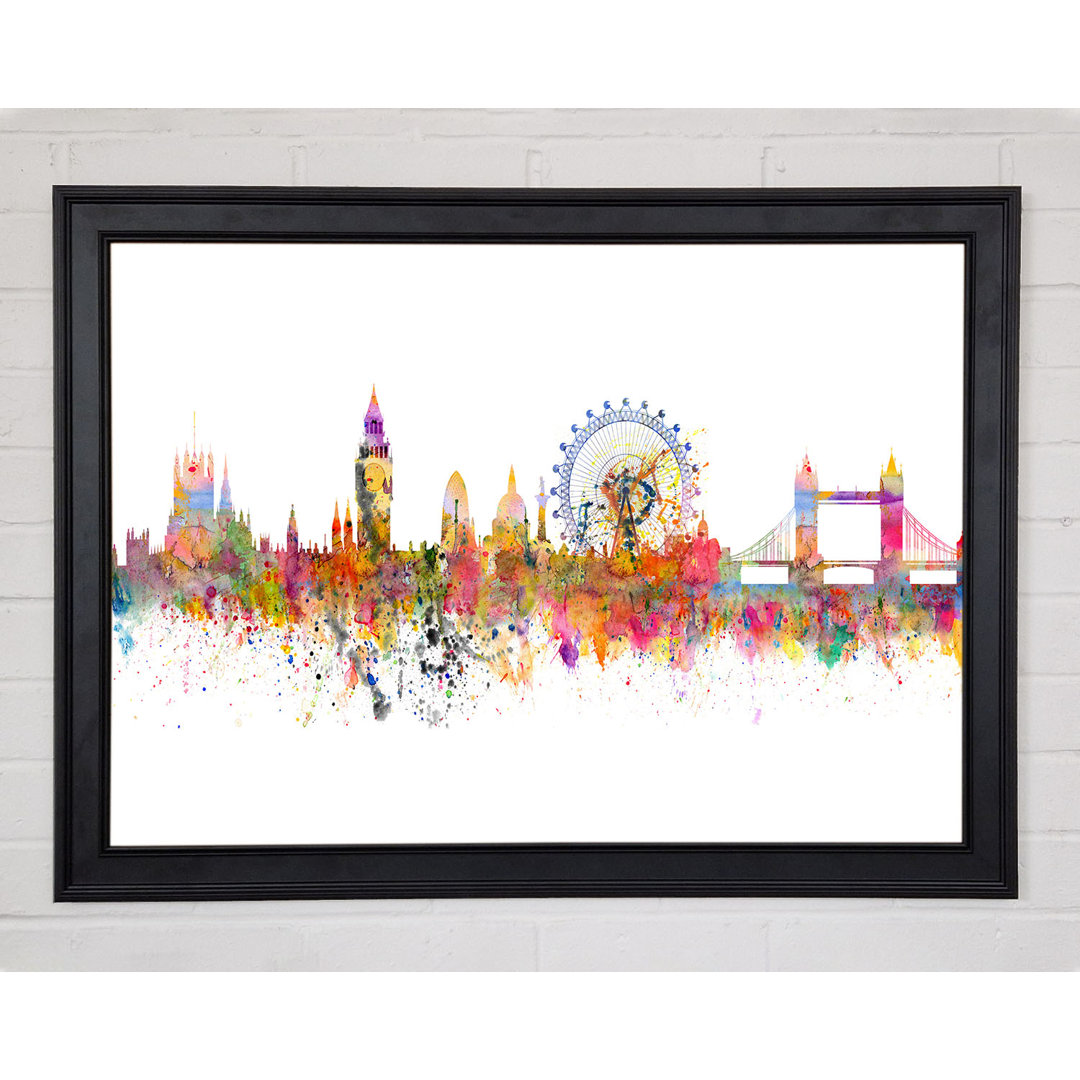 London Skyline Splatter - Druck