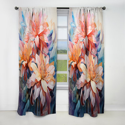 Joyful Tropical Hibiscus Bouquet - Hibiscus Curtain - Blackout Floral Curtain - 1 Panels