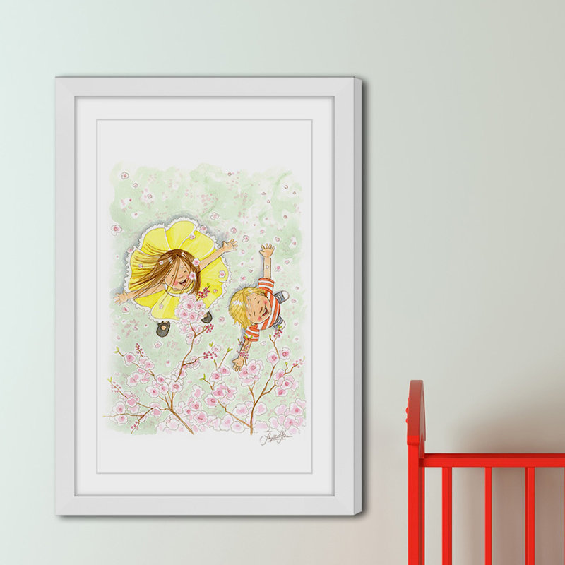'Blossom Shower' by Phyllis Harris Framed Print, 24" H x 16" W x 1.5" D