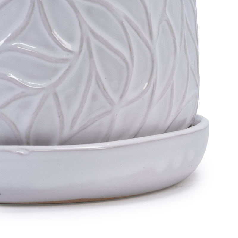 Jardinière en céramique Optimal Drainage de style moderne pour l'intérieur et l'extérieur