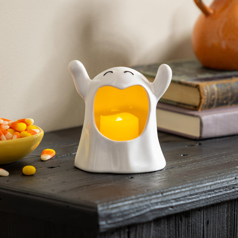 Porte-bougie en céramique Happy Ghost