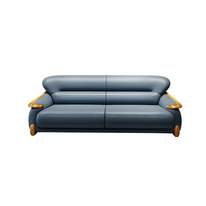 Canapé en cuir véritable, H 34,6 po x l 86,6 po x P 38,5 po
