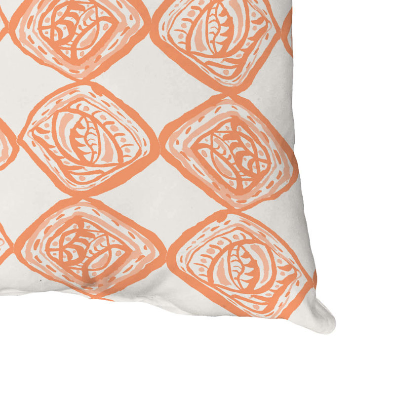 Housse et insert de coussin extérieur d'extérieur, 16" x 16", Orange clair