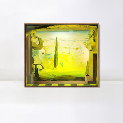 Estampe numérique sur toile encadrée, série # 065, par Salvador Dali, art mural pour salon, décorations pour bureau à domicile (cadre en bois de couleur mince, 18 po x 24 po)