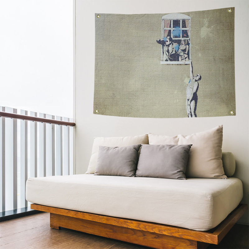 Loom Woven Polyester Tapestry, 50" H x 59" W x 1" D