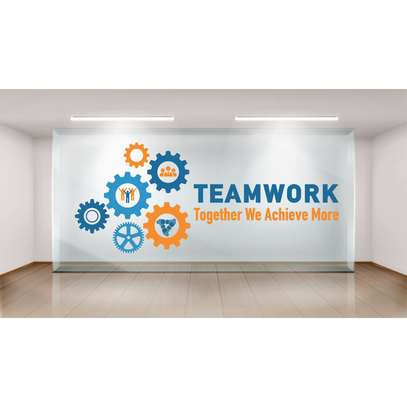 Décalcomanie murale, travail d'équipe, idée de travail d'équipe, travail d'inspiration, décoration de bureau, autocollants de décoration murale, cadeau unique