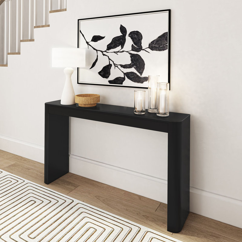 Console Stemple, Noir, noir, noir, noir, H 32 po x l 56 po x P 12 po