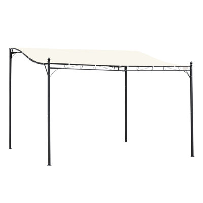 Pavillon de jardin extérieur en acier 10 pi x 13 pi Outsunny