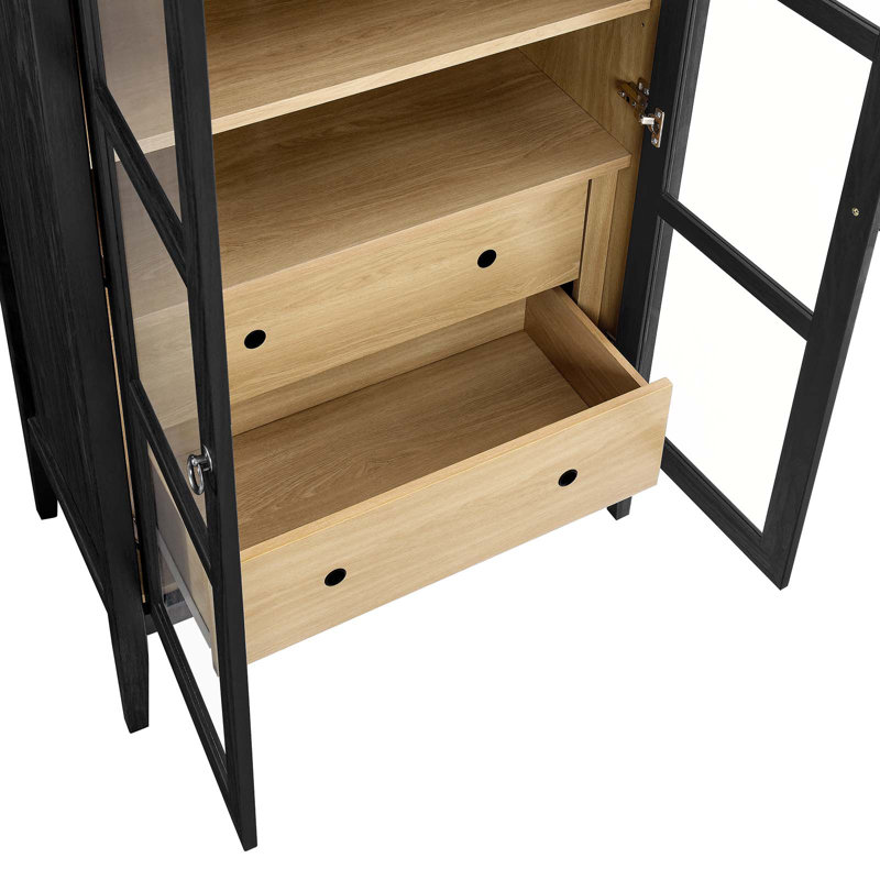 Modway Nolan Arched Display Cabinet, Black