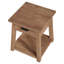 Table d'appoint avec tiroir, table de bout en bois à 2 niveaux avec tablette de rangement