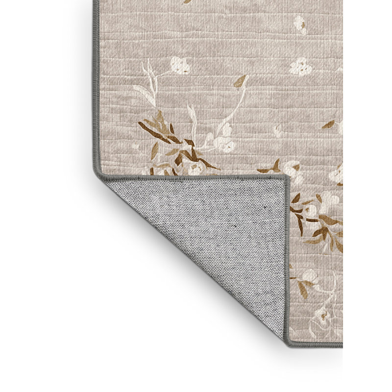 Machine Washable Gray Area Rug, Runner 2' x 5'