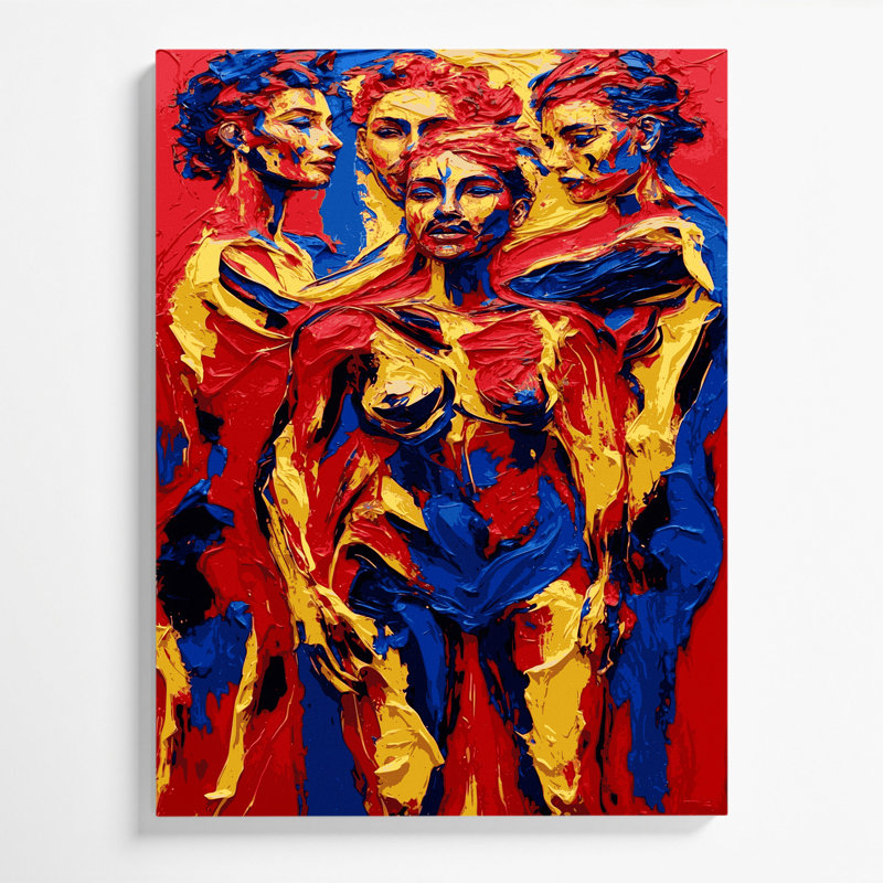 Art abstrait sur toile 81, H 20 po x l 16 po
