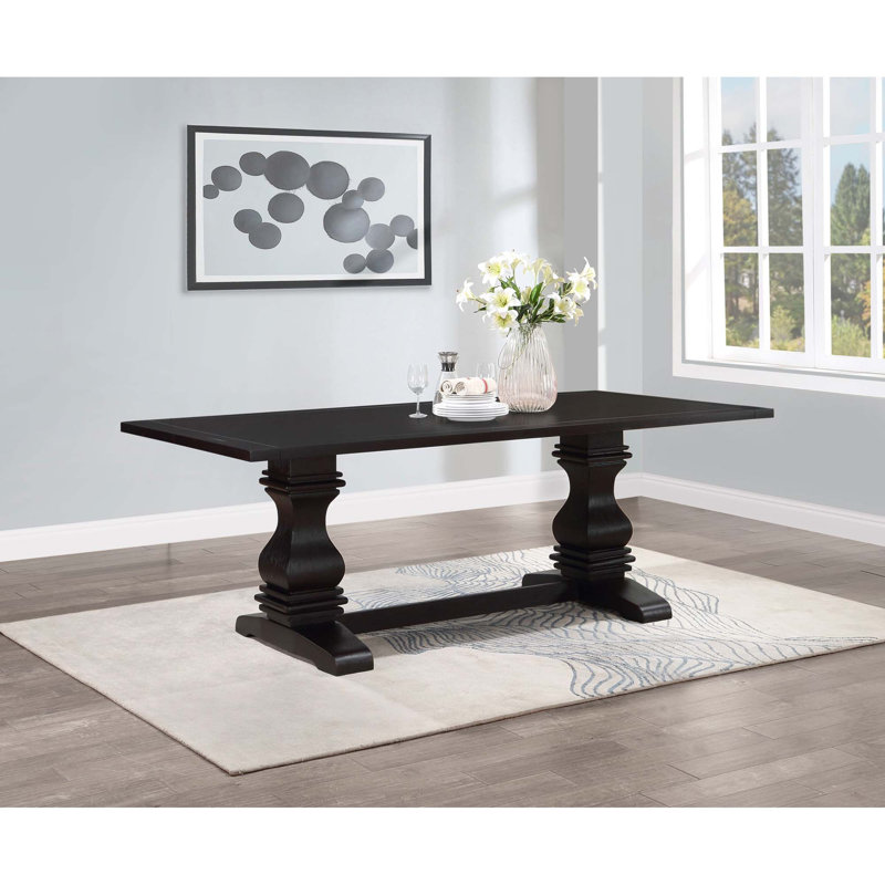 Table de salle à manger à double piédestal pour salle de bain