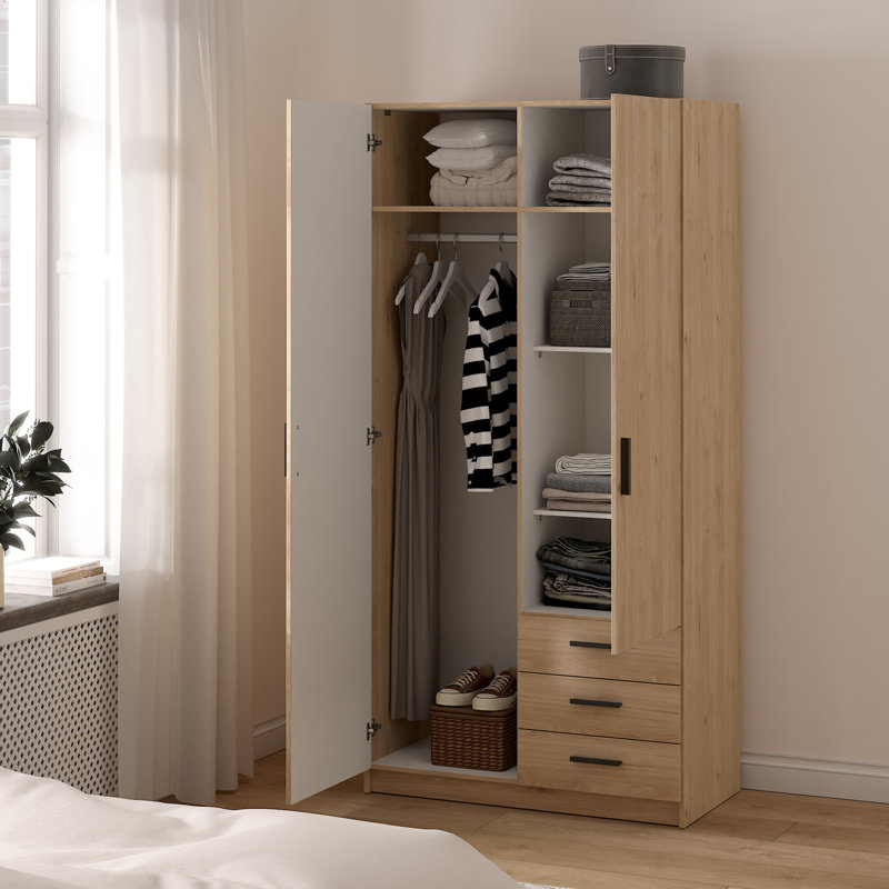 Sprint Manufactured Wood Wardrobe, Hickory