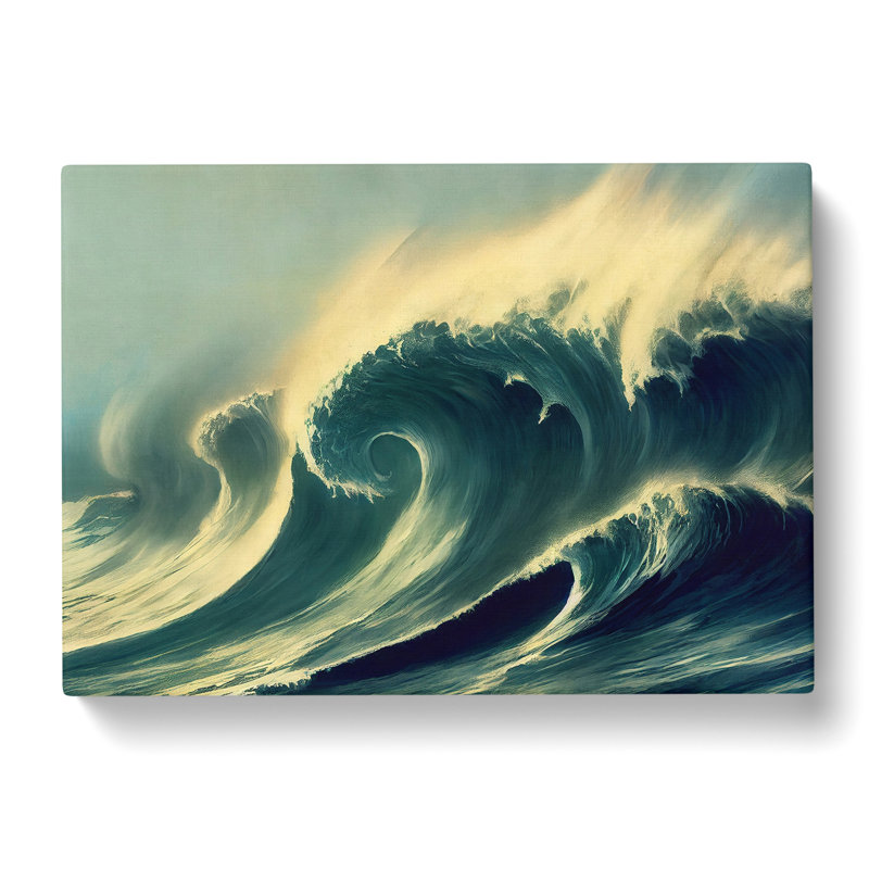Dramatic Ocean Wave - Wrapped Canvas, 50cm H x 76cm W x 3cm D